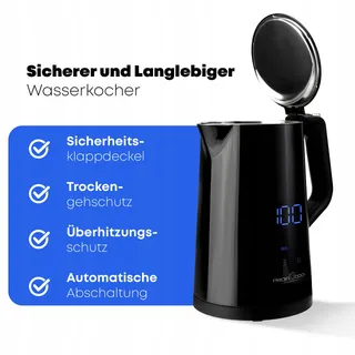 PROFICOOK Waterkoker 1,7L Temperatuurregeling 50-100°C BPA-vrij — miniatuur 6