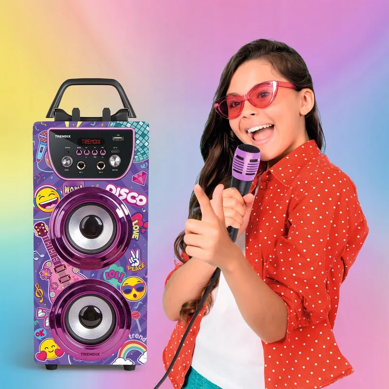TRENDIX Top Singer Karaoke Kinderen Roze 2 Microfoons USB Bluetooth — foto 4