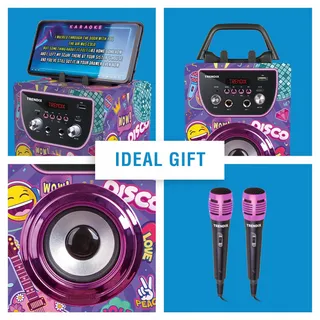 TRENDIX Top Singer Karaoke Kinderen Roze 2 Microfoons USB Bluetooth — miniatuur 2