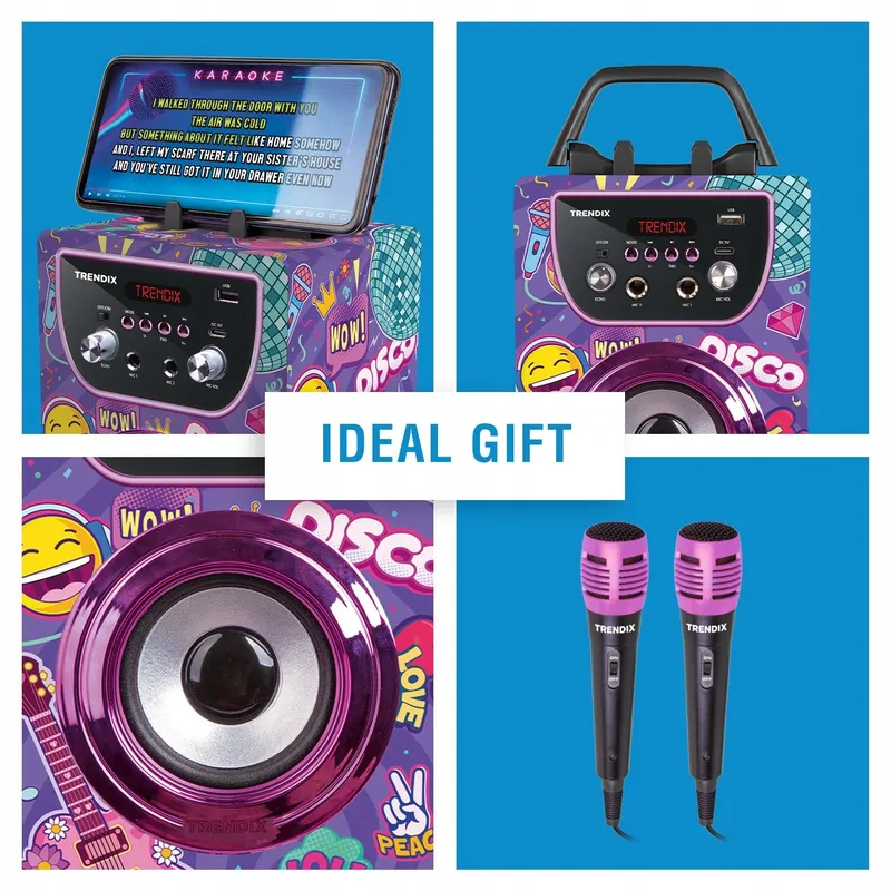 TRENDIX Top Singer Karaoke Kinderen Roze 2 Microfoons USB Bluetooth — foto 2