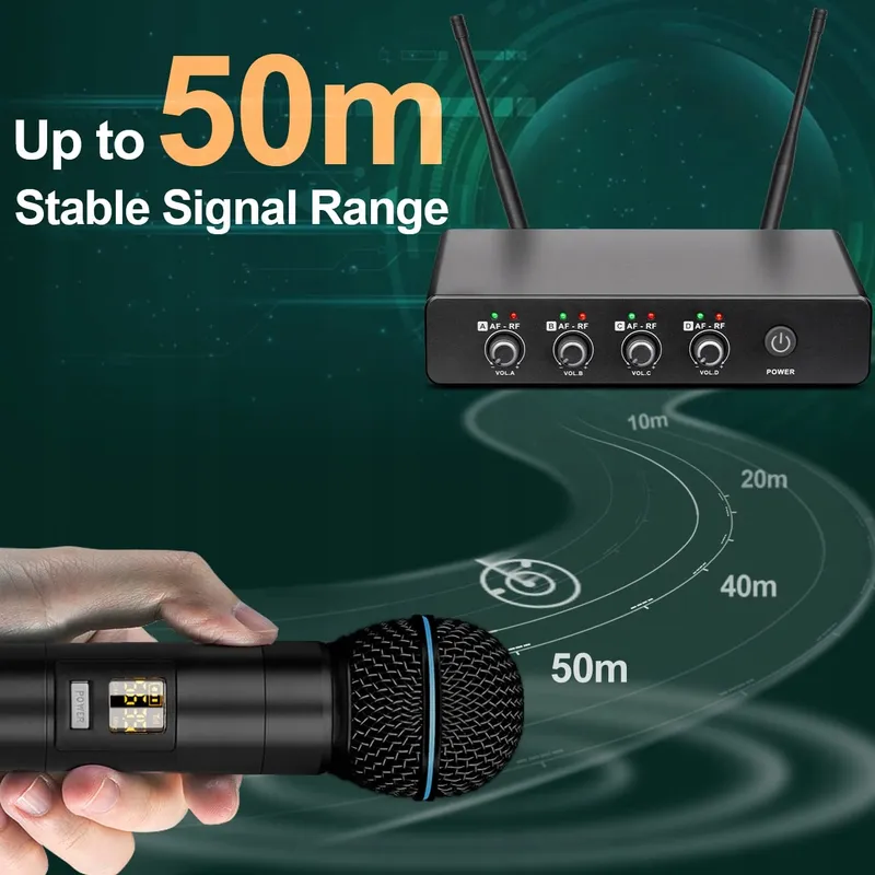DEPUSHENG R5 Professioneel Draadloos UHF Microfoonsysteem Voor Karaoke — foto 2