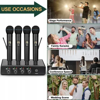 DEPUSHENG R5 Professioneel Draadloos UHF Microfoonsysteem Voor Karaoke — miniatuur 7