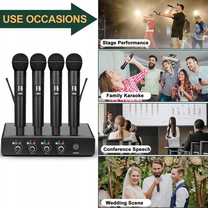 DEPUSHENG R5 Professioneel Draadloos UHF Microfoonsysteem Voor Karaoke — foto 7