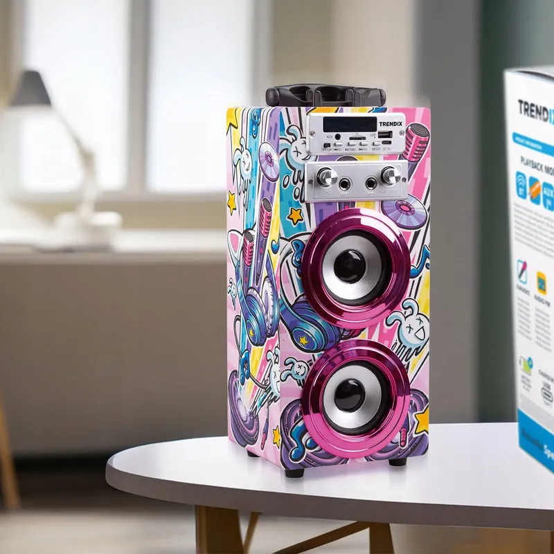 TRENDIX Karaoke Kinderen Roze 2 Microfoons USB Bluetooth SD — foto 6