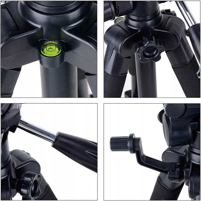 ZOMEI Q111 Lichtgewicht Aluminium Statief Camera Telefoon 47-140cm Oranje — foto 4