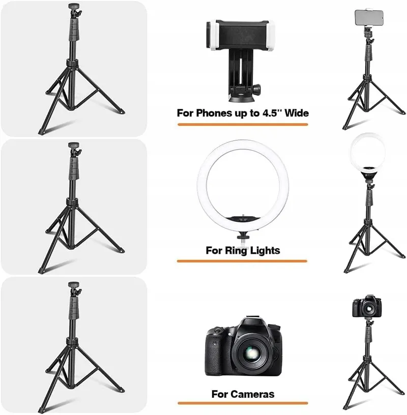 UBEESIZE Ringlicht 12" Met Statief 62" Touch Control Bluetooth — foto 7