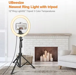 UBEESIZE Ringlicht 12" Met Statief 62" Touch Control Bluetooth — miniatuur 8