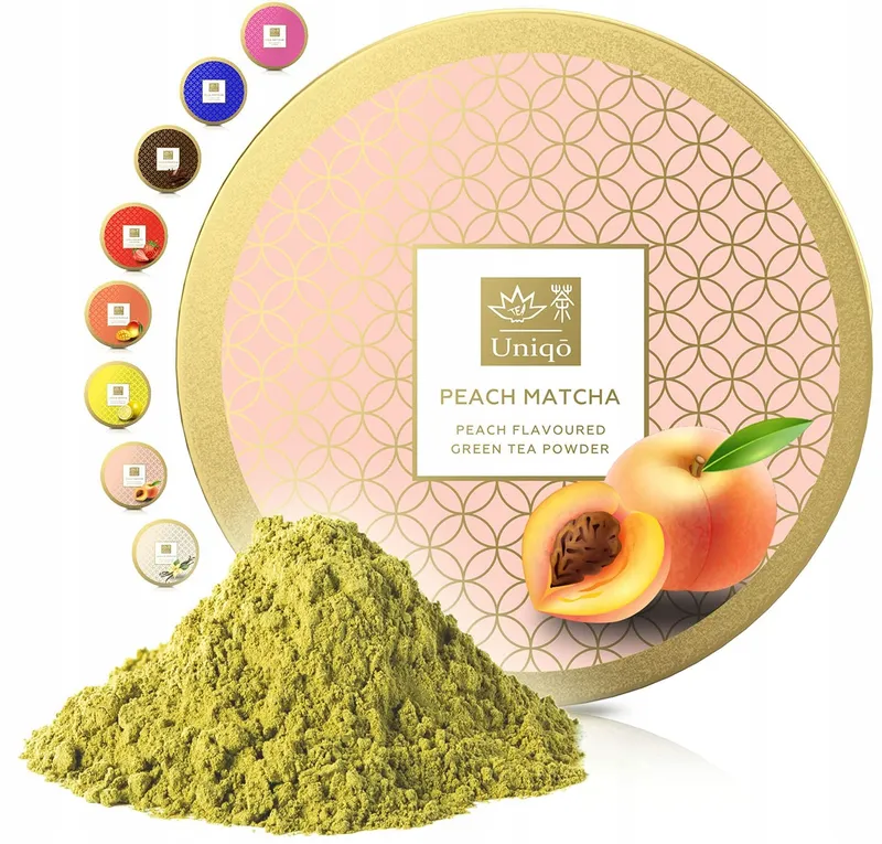 TEA UNIQO Matcha Groene Thee Perzik Smaak Voor Drankjes En Desserts — foto 1