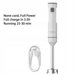 POYOCOM Draadloze Staafmixer Accu Smoothie Soep Wit — miniatuur 2