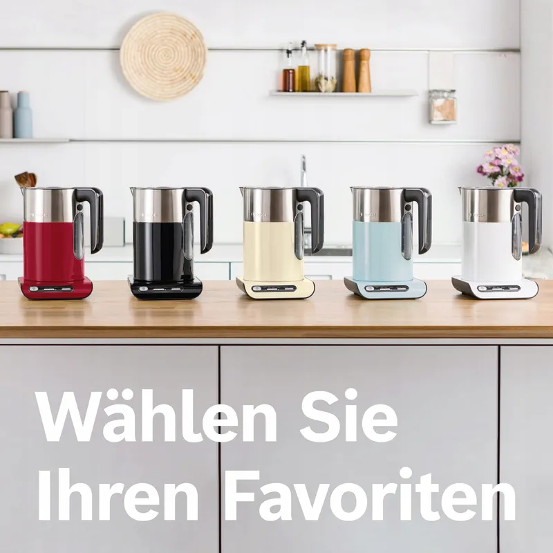 BOSCH Styline TWK8614P Waterkoker 1,5L 2400W Temperatuurkeuze Rood — foto 6