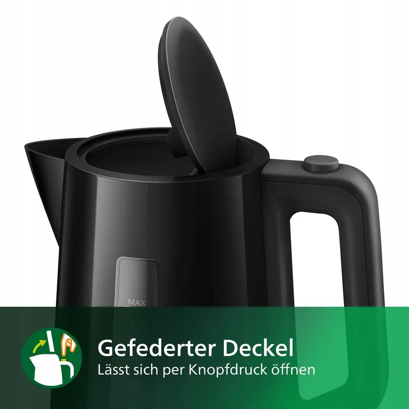 PHILIPS Waterkoker 1,7L Draaivoet Controle-indicator Zwart — foto 5