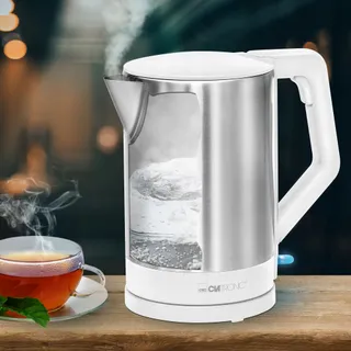 CLATRONIC Waterkoker 1,5L 2200W Automatische Uitschakeling Wit Inox — miniatuur 8