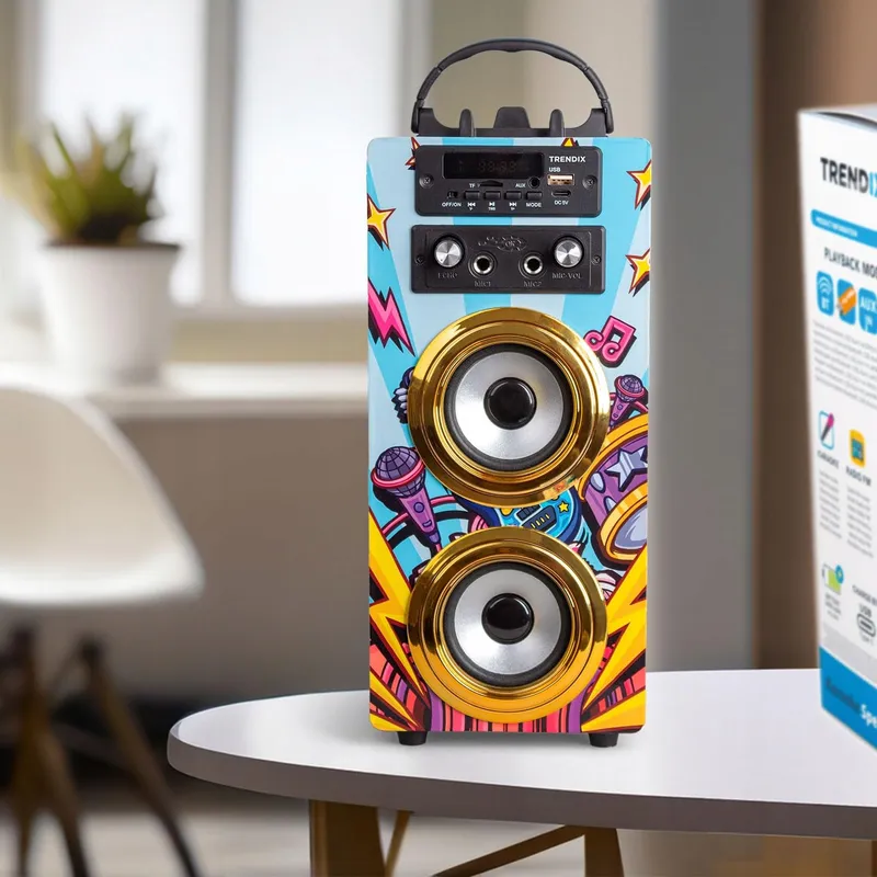 TRENDIX Karaoke Kinderen Gouden Ster Met 2 Microfoons Bluetooth USB SD — foto 5