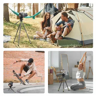 CAYER Carbon Statief met Fluid Kop voor Camera's Telefoons — miniatuur 7