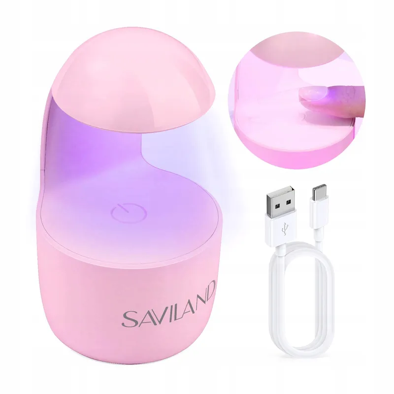 SAVILAND Mini UV Nagellamp Draagbaar Snel Drogend Roze — foto 1