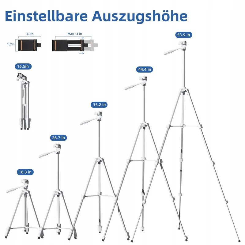 GEEKOTO Statief Smartphone 55" 360° Voor Camera's — foto 2