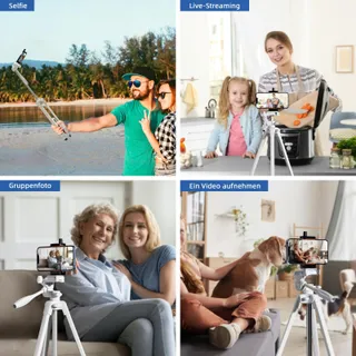GEEKOTO Statief Smartphone 55" 360° Voor Camera's — miniatuur 3