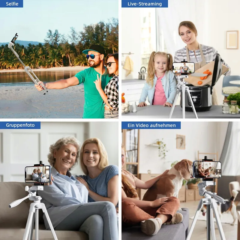 GEEKOTO Statief Smartphone 55" 360° Voor Camera's — foto 3