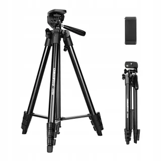 CAMBOFOTO Lichtgewicht Statief 134cm Aluminium Smartphone Camera — miniatuur 1