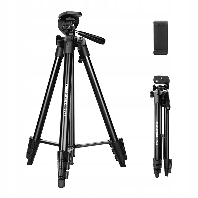 CAMBOFOTO Lichtgewicht Statief 134cm Aluminium Smartphone Camera — foto 1