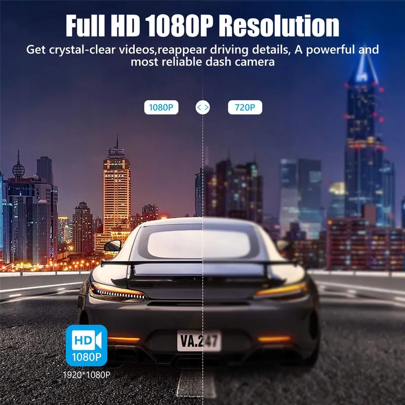 ROTRES Dashcam 4K 1080P Voor Achter Binnen 32GB SD — foto 4
