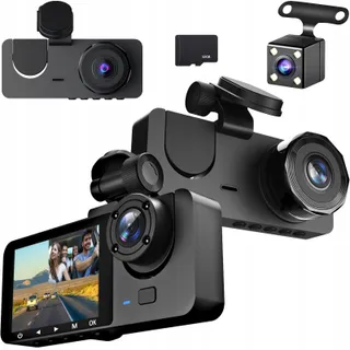ROTRES Dashcam 4K 1080P Voor Achter Binnen 32GB SD — miniatuur 1