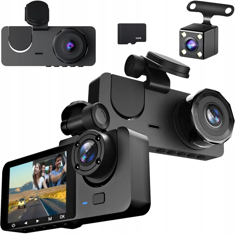 ROTRES Dashcam 4K 1080P Voor Achter Binnen 32GB SD — foto 1