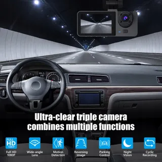 ROTRES Dashcam 4K 1080P Voor Achter Binnen 32GB SD — miniatuur 2