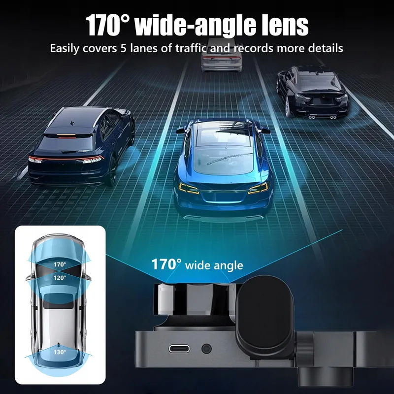 ROTRES Dashcam 4K 1080P Voor Achter Binnen 32GB SD — foto 6