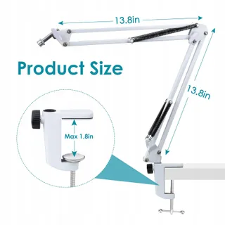 FIFINE AM8 Microfoonarm Wit Compatibel Met XLR USB Microfoon — miniatuur 4