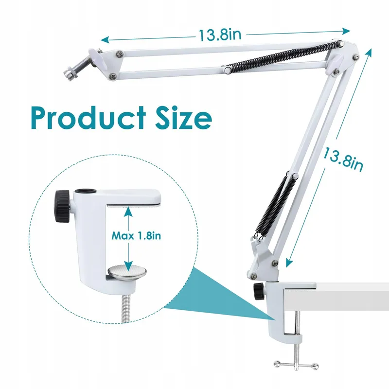 FIFINE AM8 Microfoonarm Wit Compatibel Met XLR USB Microfoon — foto 4