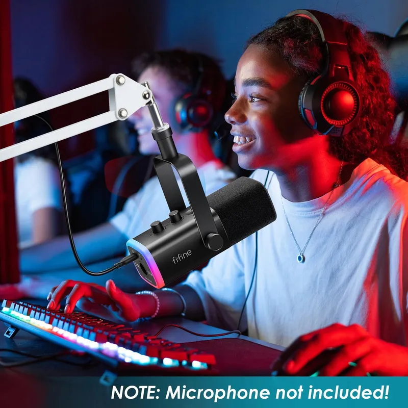 FIFINE AM8 Microfoonarm Wit Compatibel Met XLR USB Microfoon — foto 6