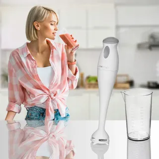 CLATRONIC Staafmixer 180W Smoothie Soep Puree Wit Met Beker — miniatuur 6
