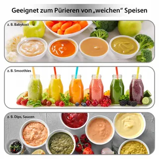 CLATRONIC Staafmixer 180W Smoothie Soep Puree Wit Met Beker — miniatuur 5
