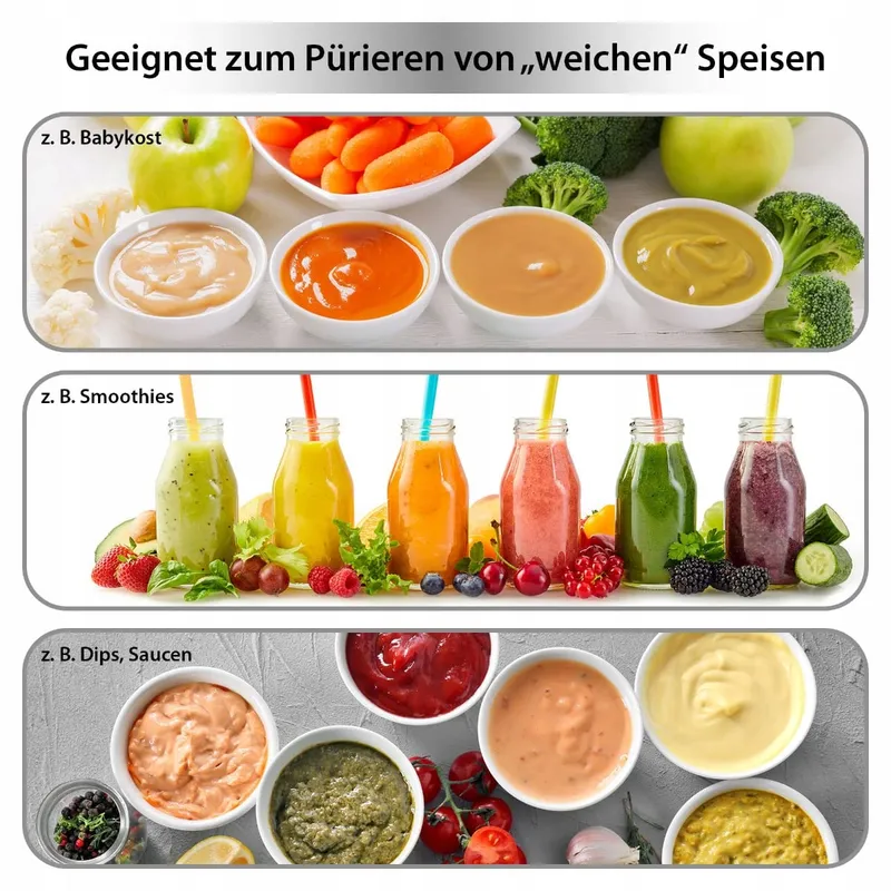 CLATRONIC Staafmixer 180W Smoothie Soep Puree Wit Met Beker — foto 5