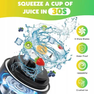 Draagbare Mini Blender 600ml USB Smoothie Eiwit — miniatuur 2
