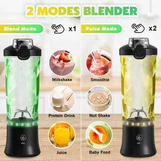 Draagbare Mini Blender 600ml USB Smoothie Eiwit — miniatuur 3
