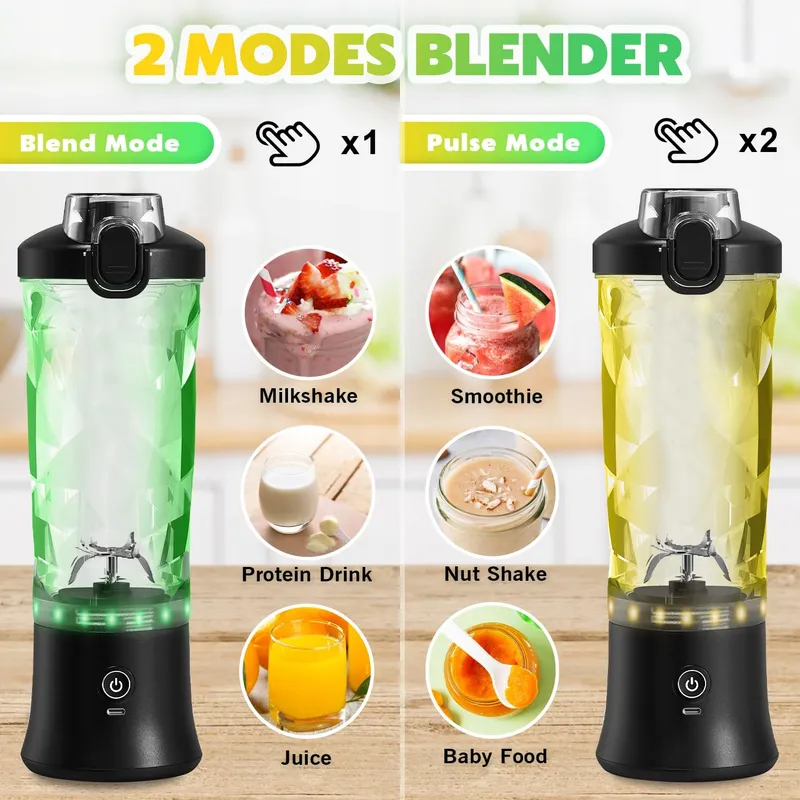 Draagbare Mini Blender 600ml USB Smoothie Eiwit — foto 3