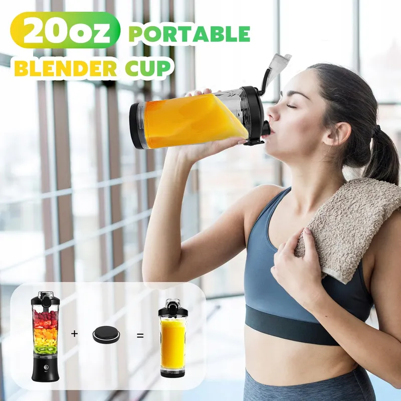 Draagbare Mini Blender 600ml USB Smoothie Eiwit — foto 4