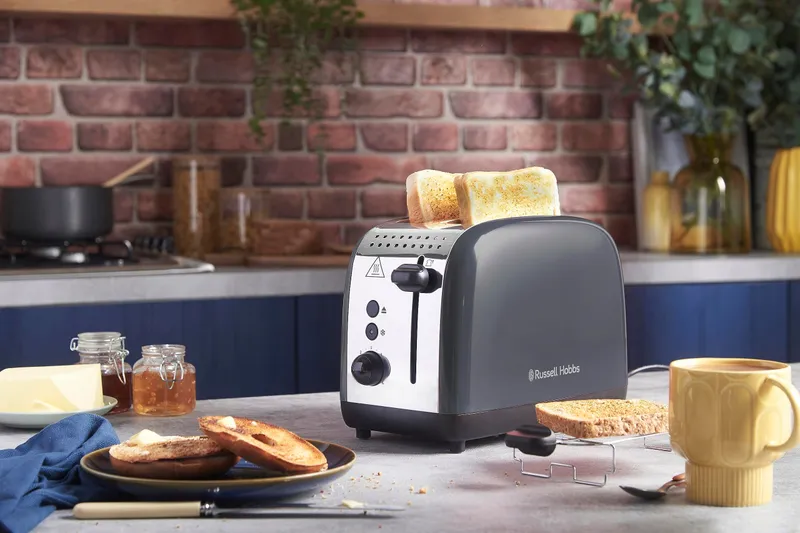 RUSSELL HOBBS Colours Plus Broodrooster 2 Sneden RVS Grijs 1600W — foto 2