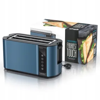ARENDO Broodrooster RVS Lang 4 Sneetjes Touchscreen Blauw — miniatuur 7