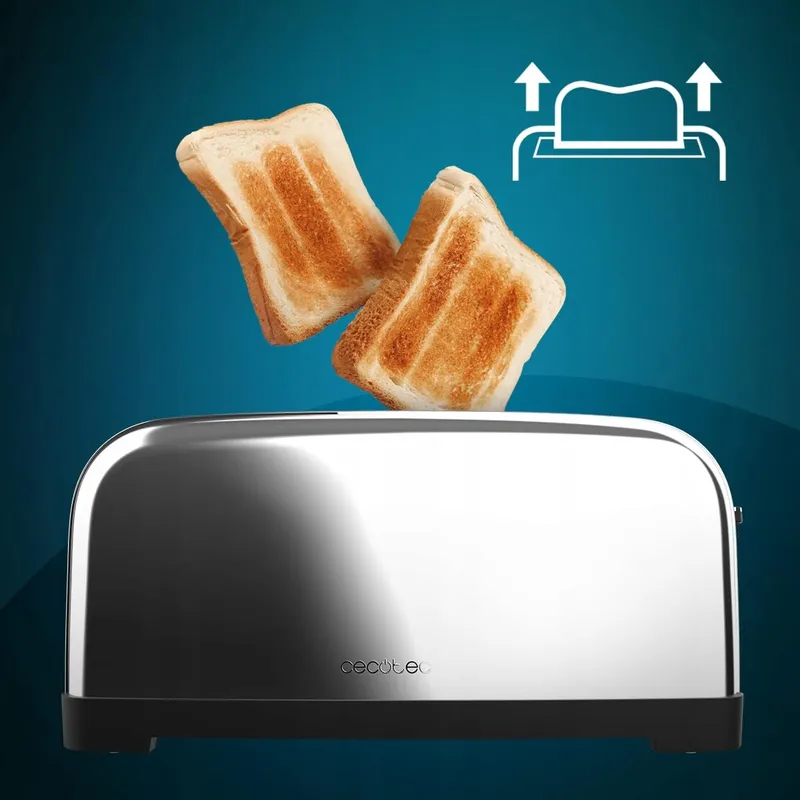 CECOTEC Toastin Time 1500 Verticale Broodrooster 4 Sneden RVS — foto 6