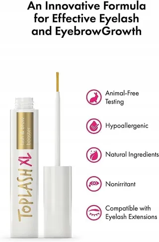 TOPLASH XL Wimper en Wenkbrauwserum Natuurlijke Peptiden 6ml — miniatuur 3