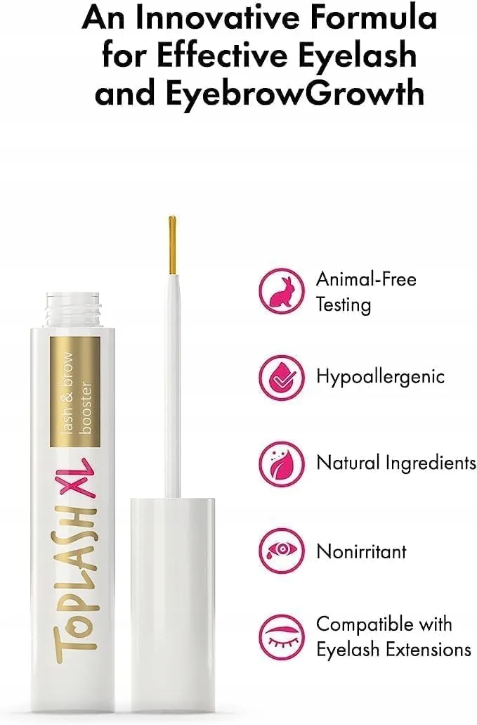 TOPLASH XL Wimper en Wenkbrauwserum Natuurlijke Peptiden 6ml — foto 3