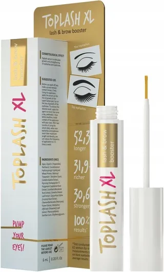 TOPLASH XL Wimper en Wenkbrauwserum Natuurlijke Peptiden 6ml — miniatuur 1