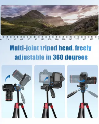 CAMBOFOTO Aluminium Statief 172cm met Tas Multi-apparaat — miniatuur 4