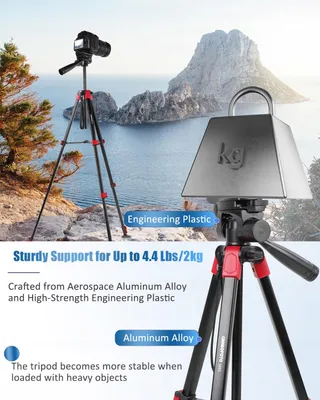 CAMBOFOTO Aluminium Statief 172cm met Tas Multi-apparaat — miniatuur 3