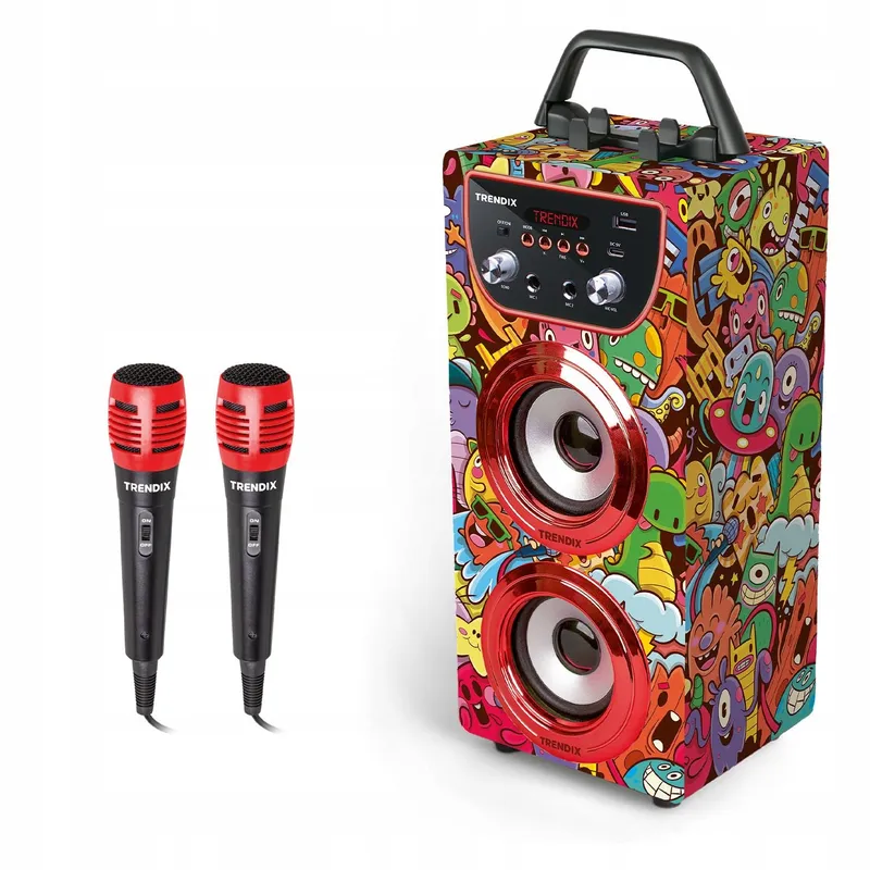 TRENDIX Karaoke voor Kinderen met Bluetooth Microfoons Radio FM SD — foto 1