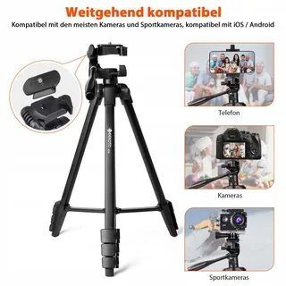 GEEKOTO Statief 54" Smartphone 360° Camera's — miniatuur 3
