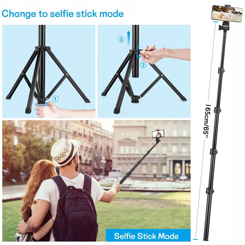 VICTIV Statief 172cm voor Smartphone iPhone Samsung Huawei Xiaomi Canon — foto 4